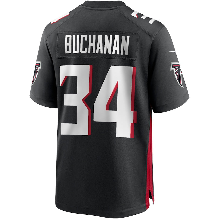 A.Falcons #34 Ray Buchanan Black Game Retired Player Jersey Stitched American Football Jerseys
