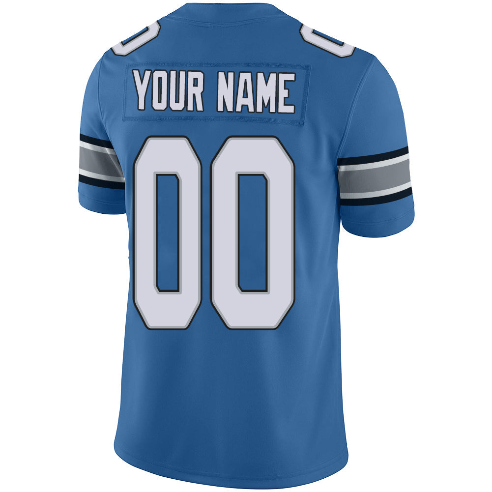 Custom D.Lions Stitched American Jerseys Personalize Birthday Gifts Blue Football Jersey