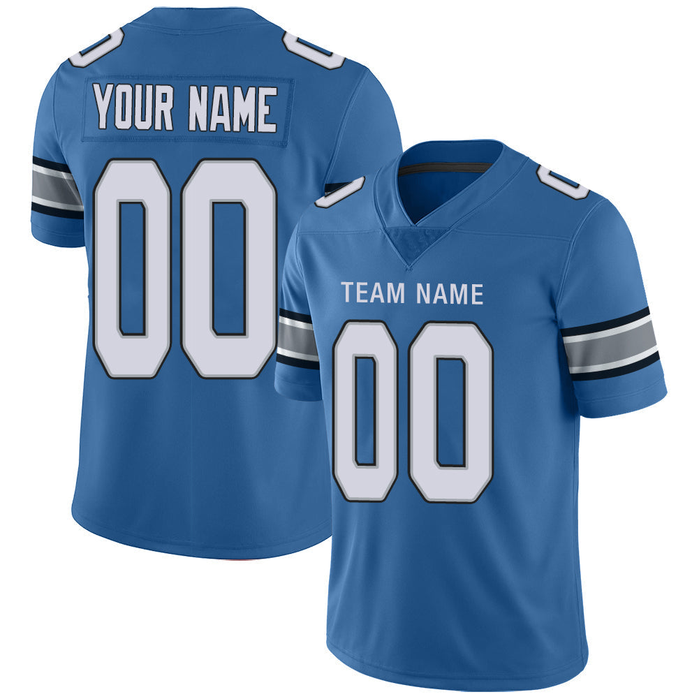 Custom D.Lions Stitched American Jerseys Personalize Birthday Gifts Blue Football Jersey
