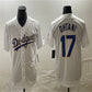 Los Angeles Dodgers #17 Shohei Ohtani White Home Authentic Patch Jersey Baseball Jerseys