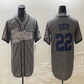 Los Angeles Dodgers #22 Juan Soto Gray Home Authentic Patch Jersey Baseball Jerseys