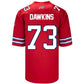 B.Bills #73 Dion Dawkins Game Jersey - Red Stitched American Football Jerseys