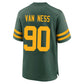 GB.Packers #90 Van Ness 50s Green Classic Game Stitched American Football Jerseys