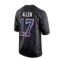 B.Bills #17 Josh Allen #17 Josh Allen Black Carbon Fashion Game Football Stitched American Jerseys