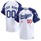 Custom Los Angeles Dodgers Active Player White Royal 2025 Tokyo Series Limited Stitched Baseball Jersey