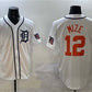 Detroit Tigers #12 Casey Mize White With Patch Cool Base Stitched Baseball Jersey