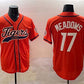 Detroit Tigers #17 Parker Meadows Orange With Patch Cool Base Stitched Baseball Jersey