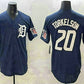 Detroit Tigers #20 Spencer Torkelson Navy With Patch Cool Base Stitched Baseball Jerseys