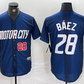 Detroit Tigers #28 Javier Baez Number 2024 Navy City Connect Cool Base Limited Stitched Baseball Jerseys