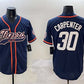 Detroit Tigers #30 Kerry Carpenter Navy With Patch Cool Base Stitched Baseball Jersey