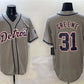Detroit Tigers #31 Riley Greene Gray With Patch Cool Base Stitched Baseball Jersey
