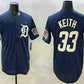 Detroit Tigers #33 Colt Keith Navy With Patch Cool Base Stitched Baseball Jerseys