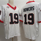 G.Bulldogs #19 Brock Bowers White Stitched Jersey College Jerseys