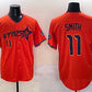 Houston Astros #11 Cam Smith Orange 2025 City Connect With Texas Patch Limited Stitched Baseball Jersey