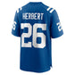 IN.Colts #26 Khalil Herbert Royal Team Game Stitched American Football Jerseys
