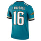 J.Jaguars #16 Trevor Lawrence Prowler Throwback Legend Jersey - Teal Football Jerseys
