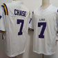 L.Tigers #7 JaMarr Chase White FUSE Stitched American College Jerseys