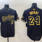 Los Angeles Dodgers Front #8 Back #24 Kobe Bryant Black Gold Stitched Baseball Jersey