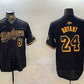 Los Angeles Dodgers Front #8 Back #24 Kobe Bryant Black Stitched Baseball Jersey