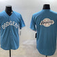 Los Angeles Dodgers Team Big Logo Light Blue Limited Stitched Baseball Jersey
