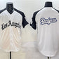 Los Angeles Dodgers Team Big Logo White Black Mexico 2025 LA Gothic Style With Fernando Patch Vapor Premier Limited Stitched Baseball Jersey