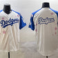 Los Angeles Dodgers Team Big Logo White Royal 2025 Tokyo Series Limited Stitched Baseball Jersey