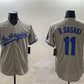 Los Angeles Dodgers #11 Roki Sasaki Gray Cool Base Stitched Baseball Jersey