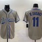Los Angeles Dodgers #11 Roki Sasaki Gray With Patch Cool Base Stitched Baseball Jersey