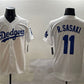 Los Angeles Dodgers #11 Roki Sasaki White Cool Base Stitched Baseball Jersey