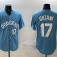 Los Angeles Dodgers #17 Shohei Ohtani Light Blue Limited Stitched Baseball Jersey