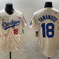Los Angeles Dodgers #18 Yoshinobu Yamamoto Cream 2025 Tokyo Series Limited Stitched Baseball Jersey