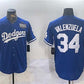 Los Angeles Dodgers #34 Toro Valenzuela Royal 2024 World Series Cool Base Stitched Baseball Jersey