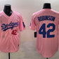 Los Angeles Dodgers #42 Jackie Robinson Pink 2025 Tokyo Series Limited Stitched Baseball Jersey