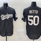 Los Angeles Dodgers #50 Mookie Betts Black Cool Base Stitched Baseball Jersey