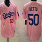 Los Angeles Dodgers #50 Mookie Betts Pink 2025 Tokyo Series Limited Stitched Baseball Jersey