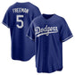 Los Angeles Dodgers #5 Freddie Freeman Alternate Replica Player Jersey - Royal Stitched Baseball Jersey