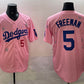Los Angeles Dodgers #5 Freddie Freeman Pink 2025 Tokyo Series Limited Stitched Baseball Jersey