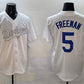 Los Angeles Dodgers #5 Freddie Freeman White Fashion Cool Base Stitched Baseball Jersey