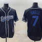 Los Angeles Dodgers #7 Blake Snell Black 2024 World Series Champions Cool Base Stitched Baseball Jersey