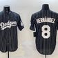 Los Angeles Dodgers #8 Enrique Hernández Black Cool Base Stitched Baseball Jersey