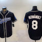 Los Angeles Dodgers #8 Enrique Hernández Black Cool Base Stitched Baseball Jersey