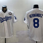 Los Angeles Dodgers #8 Enrique Hernández White 2024 World Series Cool Base Stitched Baseball Jersey