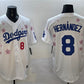 Los Angeles Dodgers #8 Enrique Hernández White 2025 Tokyo Series Limited Stitched Baseball Jersey