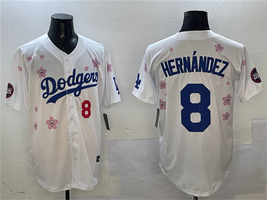Los Angeles Dodgers #8 Enrique Hernández White 2025 Tokyo Series Limited Stitched Baseball Jersey