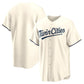 Minnesota Twins Alternate Replica Team Jersey - Cream Stitched Baseball Jersey