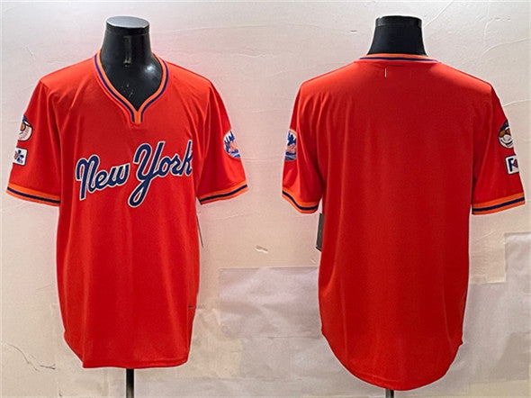 New York Mets Blank Orange 2025 Spring Training Stitched Baseball Jersey