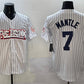 New York Yankees #7 Mickey Mantle White Bronx Graffiti Vapor Limited Stitched Baseball Jersey