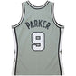 S.Antonio Spurs #9 Tony Parker Mitchell & Ness Unisex Hall of Fame Class of 2023 Throwback Swingman Jersey - Gray Stitched American Basketball Jersey