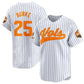 T.Volunteers #25 Blake Burke White Pinstripe 2024 Champions Vapor Limited Stitched College Jerseys