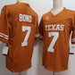 T.Longhorns #7 Isaiah Bond Yellow FUSE Stitched American College Jerseys